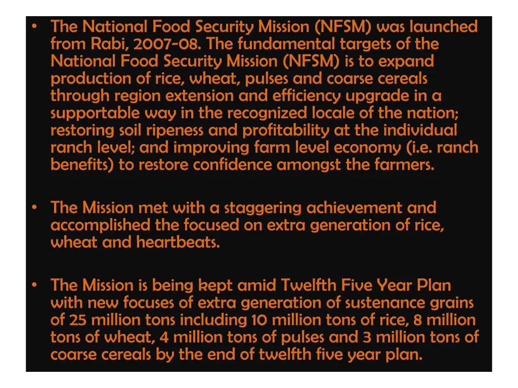 the national food security mission nfsm