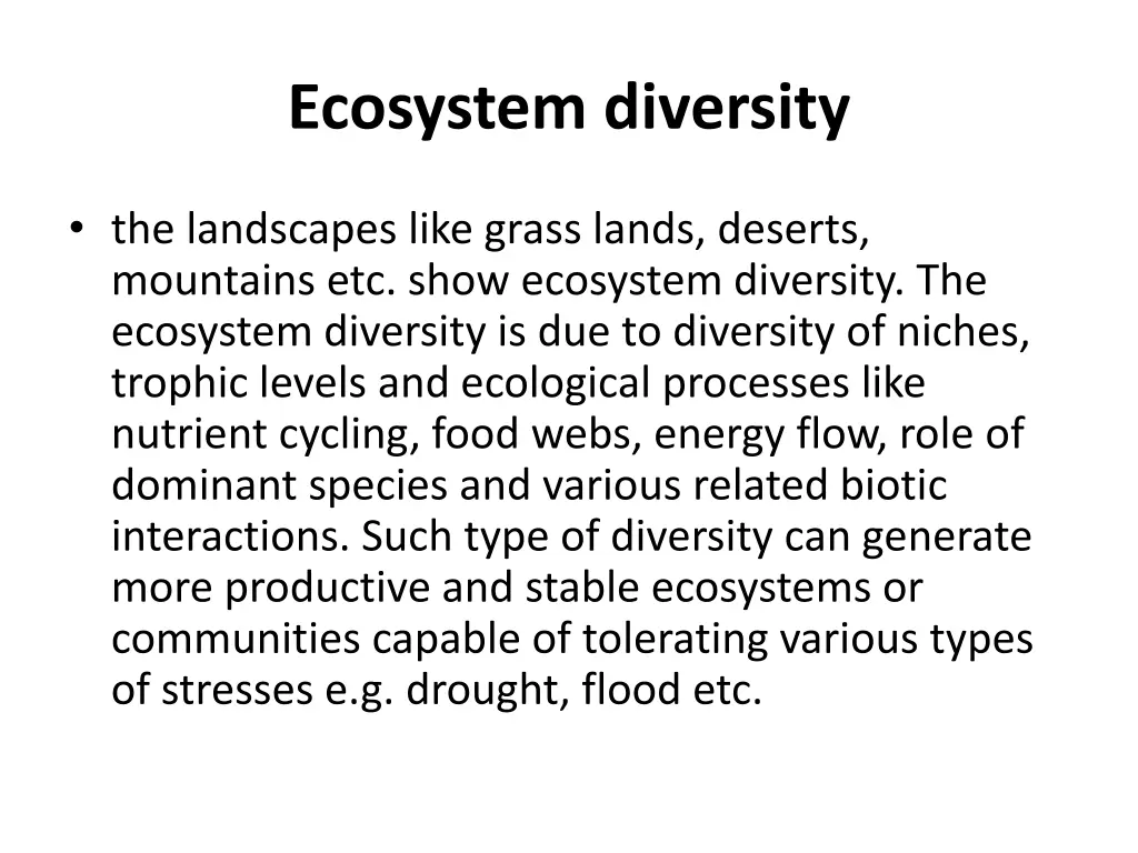 ecosystem diversity 1