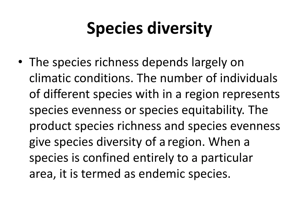 species diversity 1