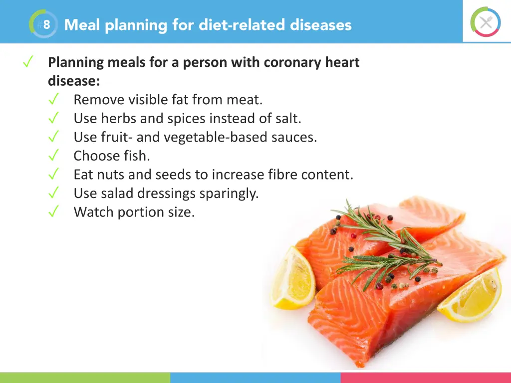 planning meals for a person with coronary heart 1