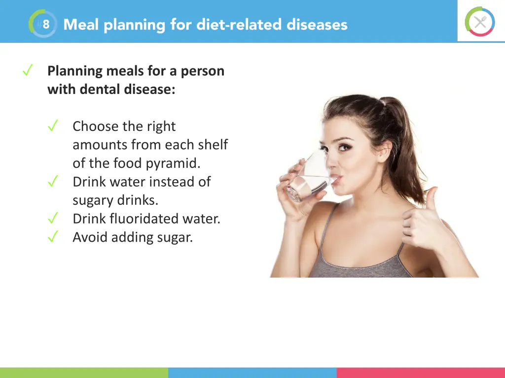 planning meals for a person with dental disease