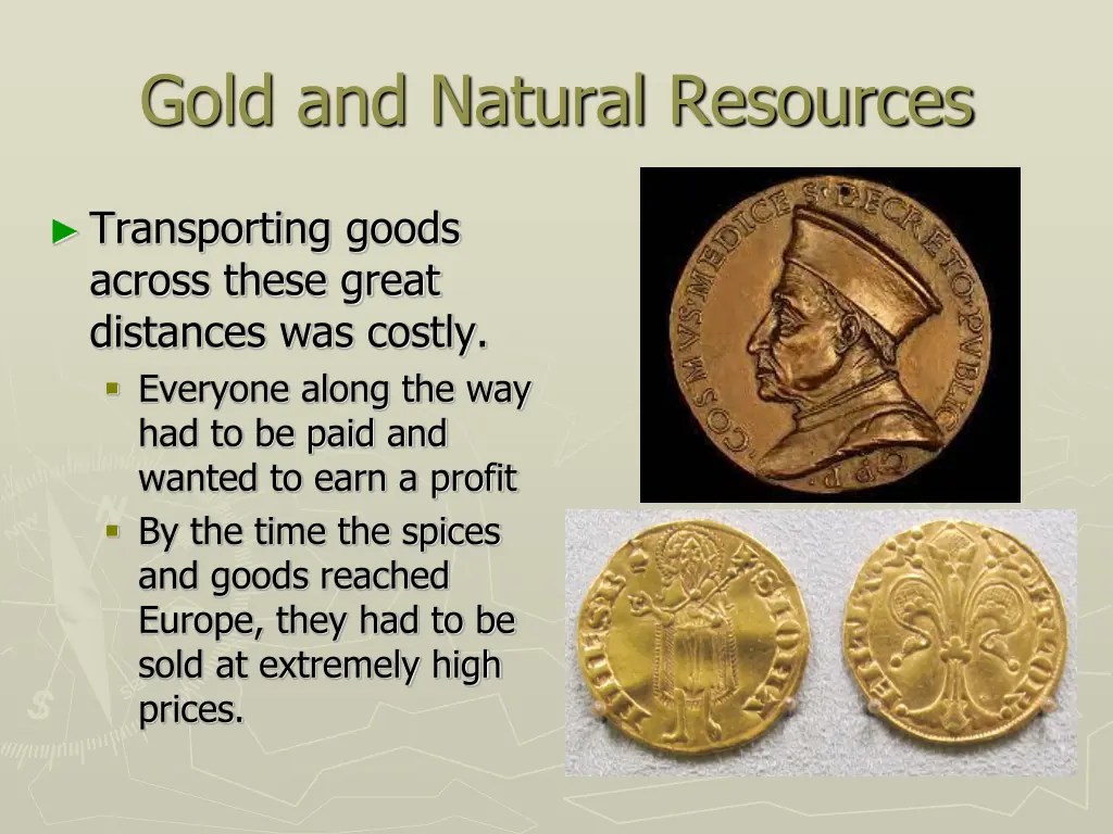 gold and natural resources