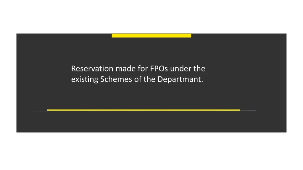 reservation made for fpos under the existing