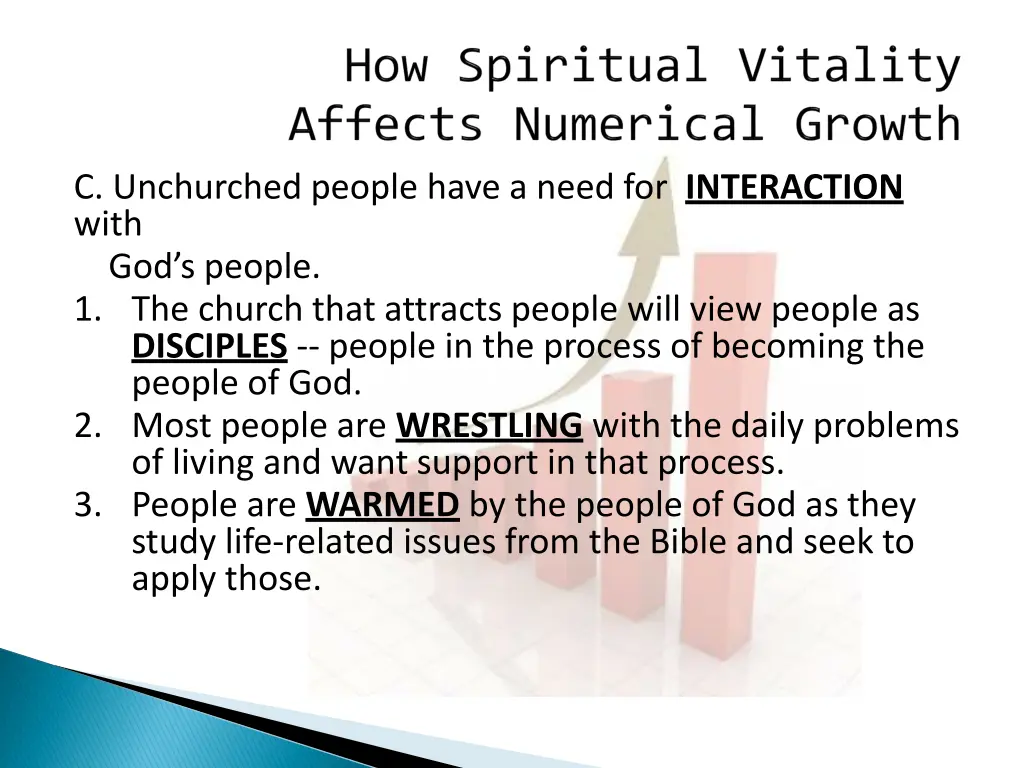 c unchurched people have a need for interaction