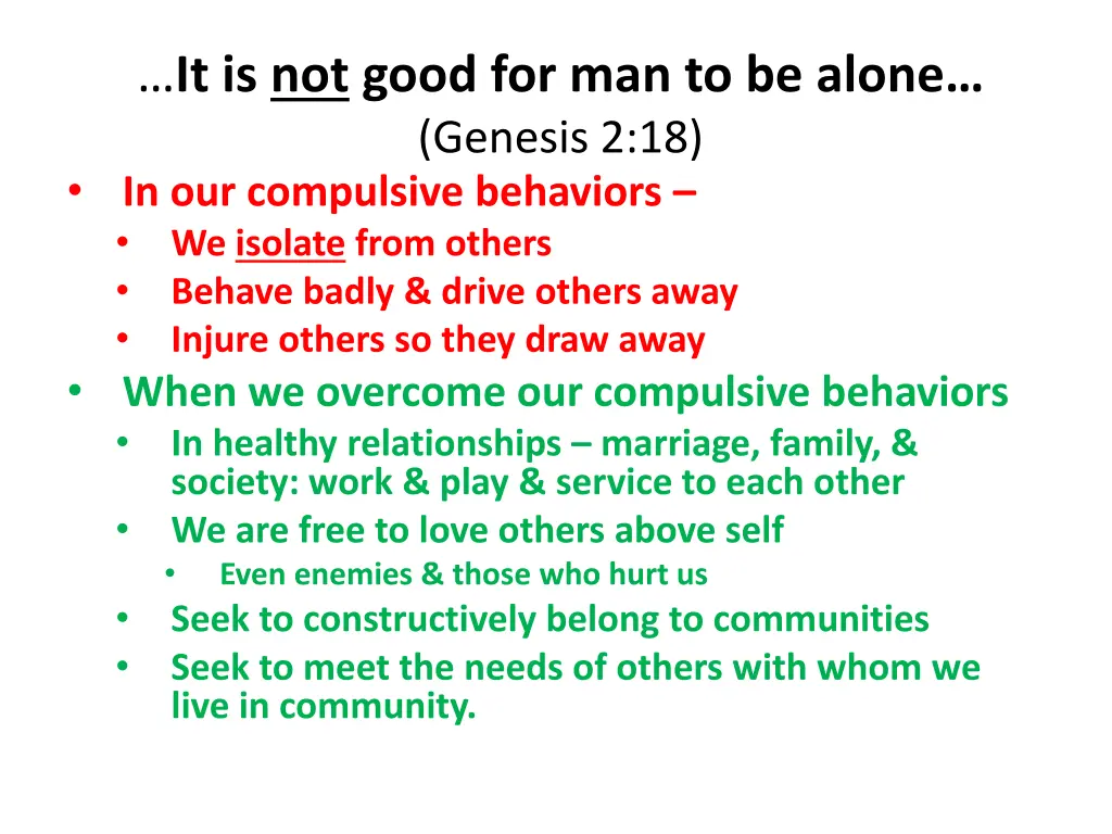 it is not good for man to be alone genesis