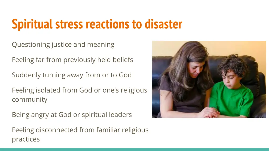 spiritual stress reactions to disaster