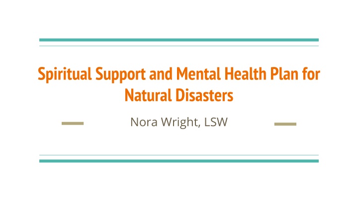 spiritual support and mental health plan