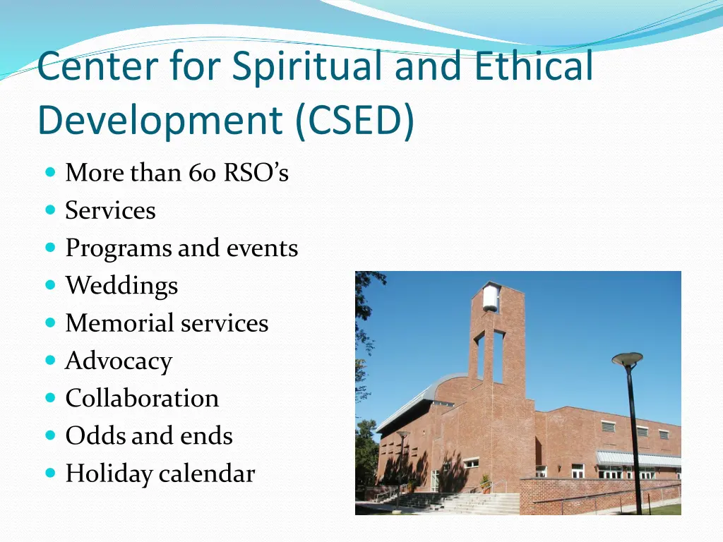 center for spiritual and ethical development csed