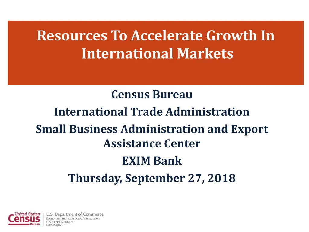 resources to accelerate growth in international