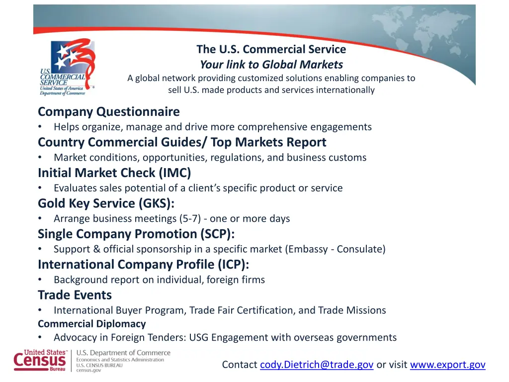 the u s commercial service your link to global