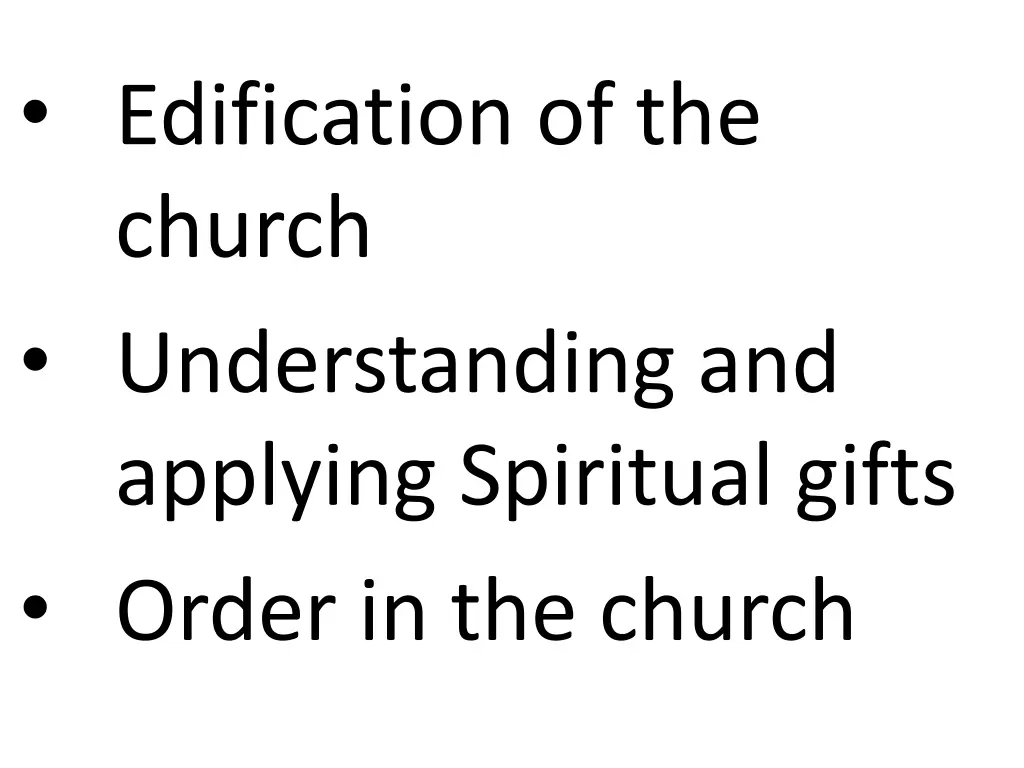 edification of the church understanding