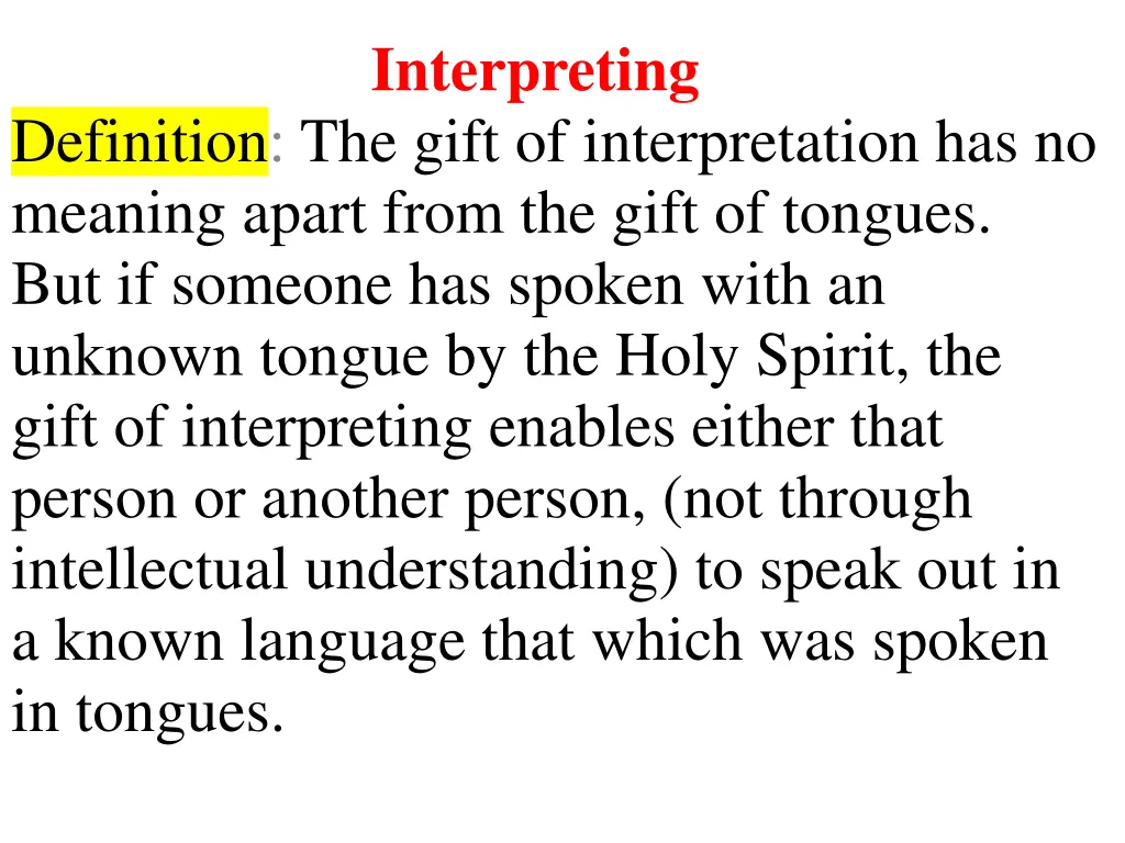 interpreting