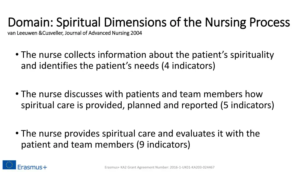 domain spiritual dimensions of the nursing domain