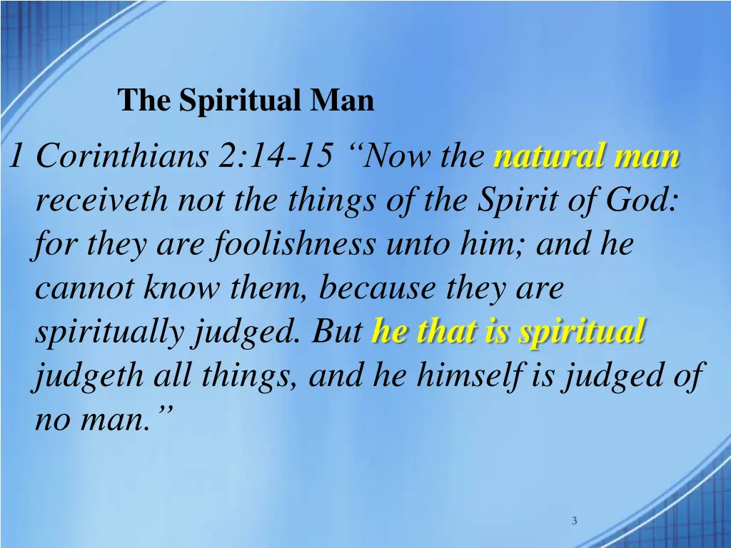 the spiritual man 1 corinthians