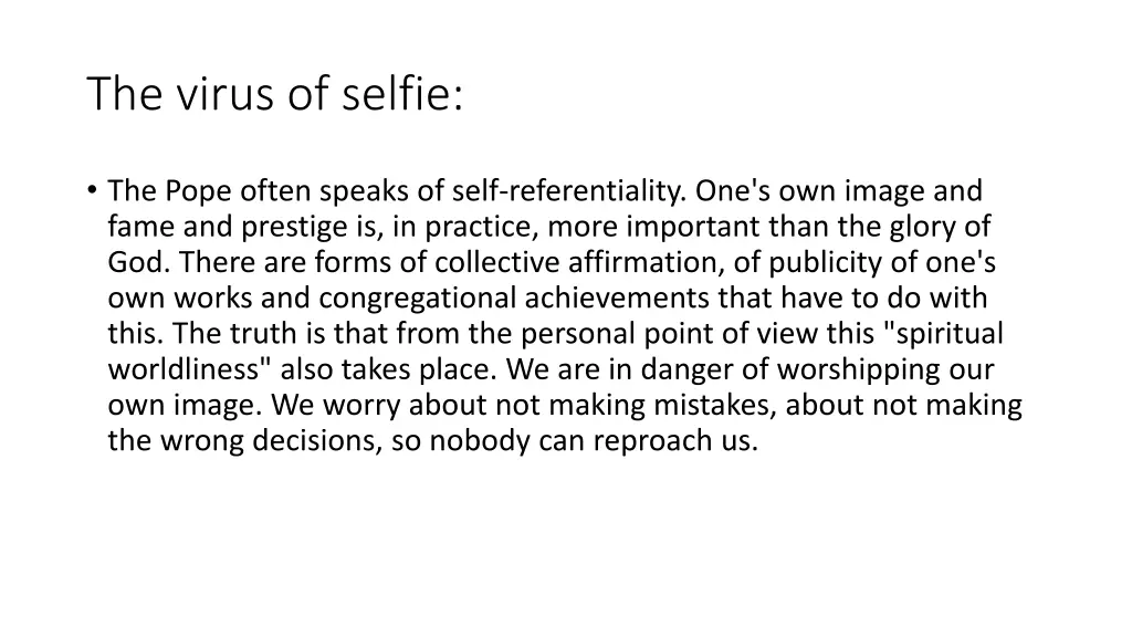 the virus of selfie