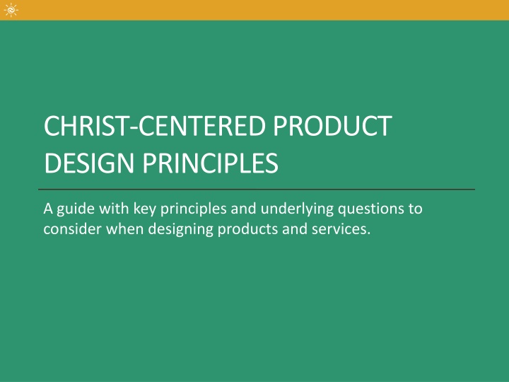 christ centered product design principles