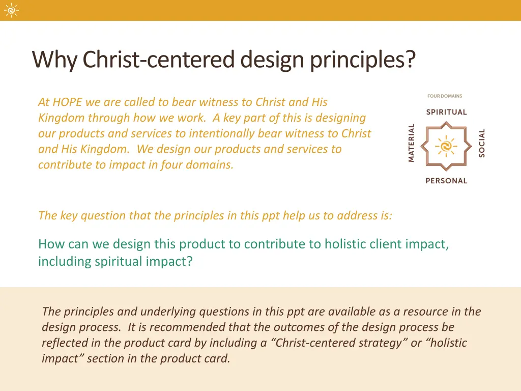 why christ centered design principles