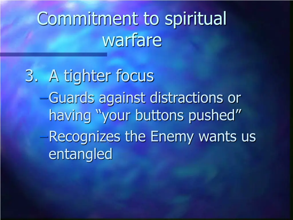 commitment to spiritual warfare 3