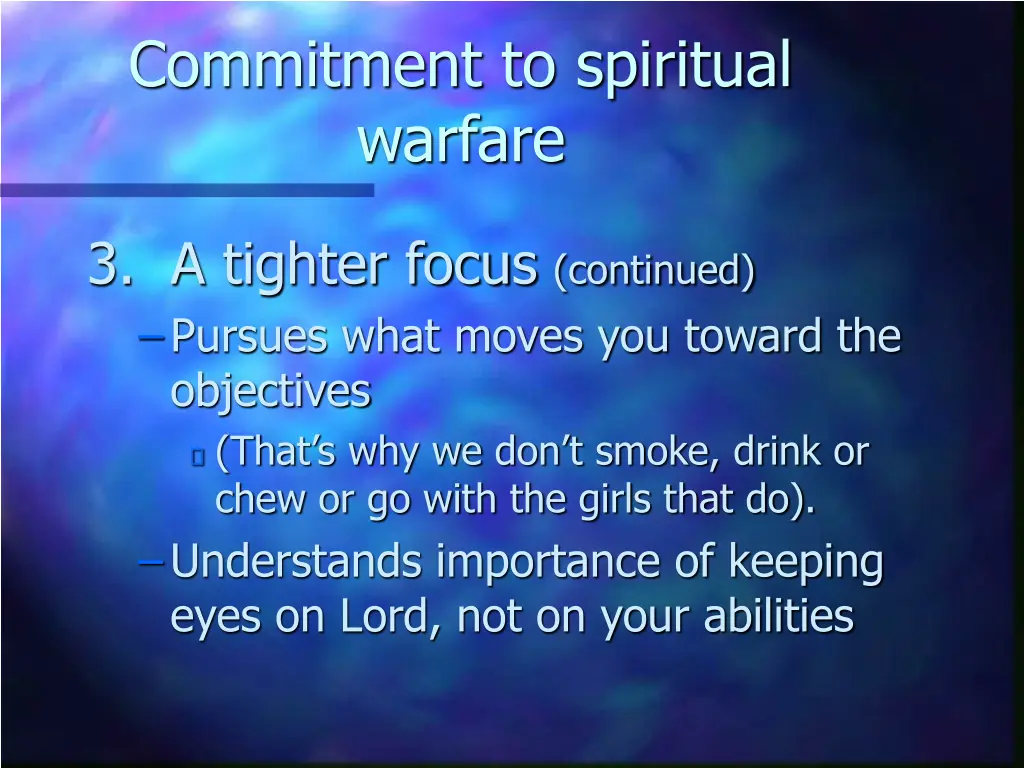 commitment to spiritual warfare 4