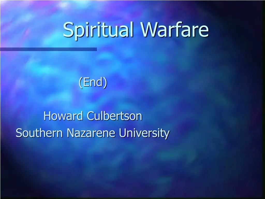 spiritual warfare 1