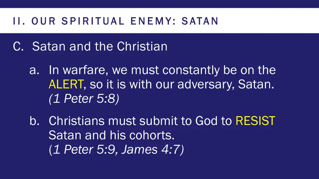 ii our spiritual enemy satan ii our spiritual 6