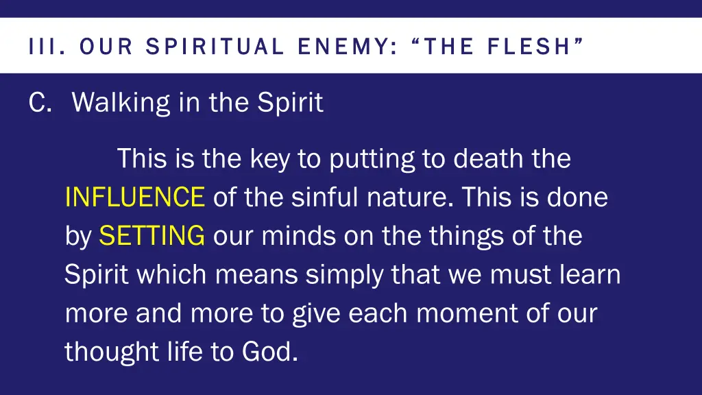 iii iii our spiritual enemy the flesh 2