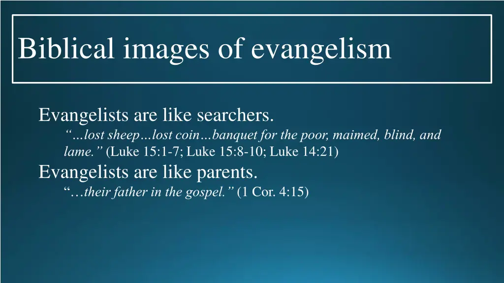 biblical images of evangelism 5