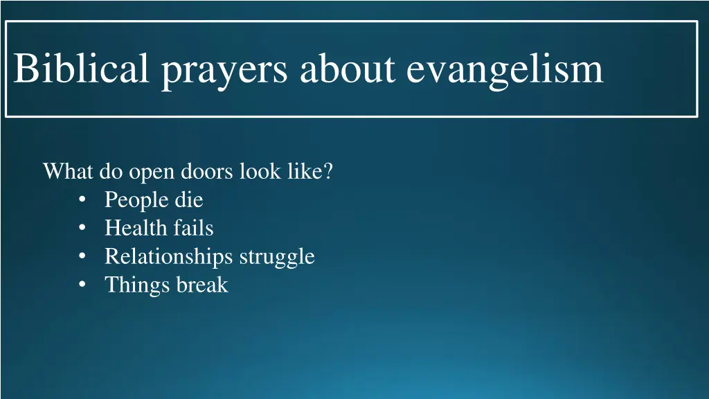 biblical prayers about evangelism 12