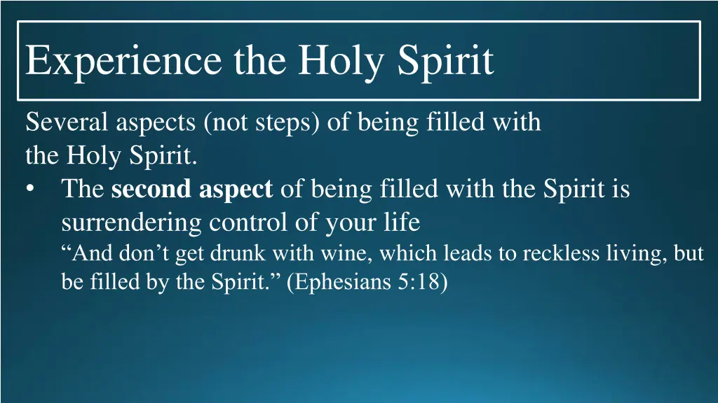 experience the holy spirit 4