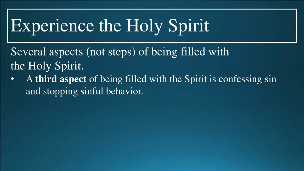 experience the holy spirit 5