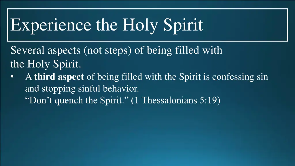 experience the holy spirit 6