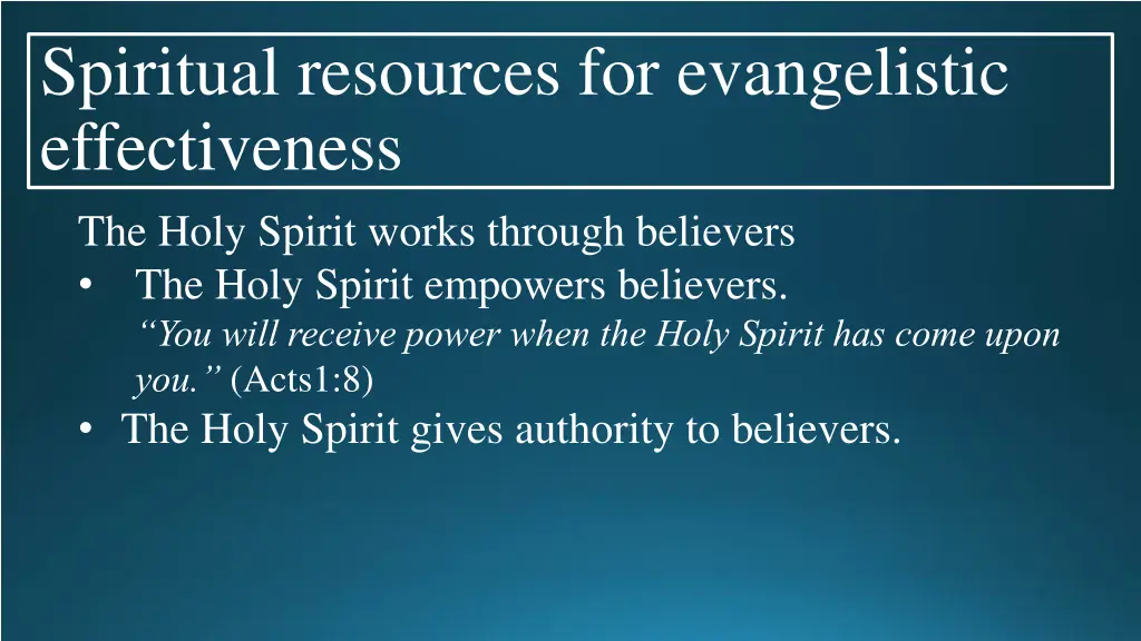 spiritual resources for evangelistic 7