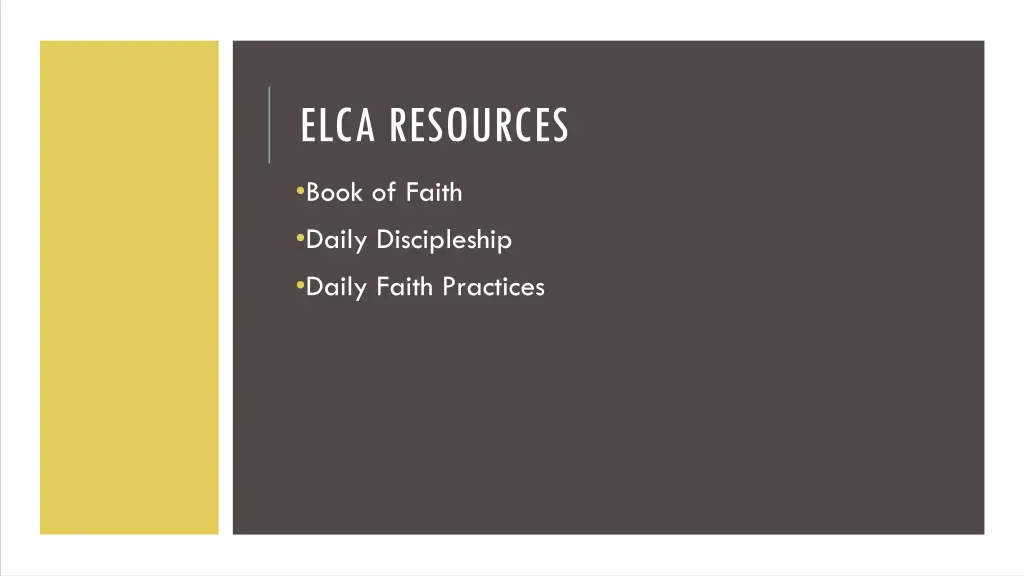 elca resources