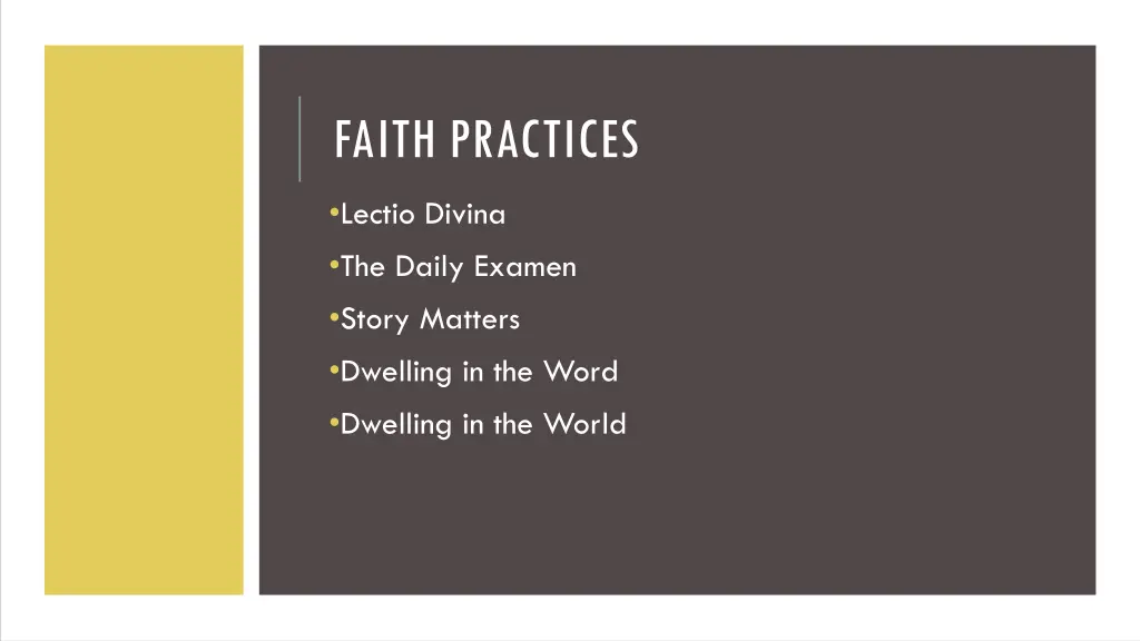 faith practices