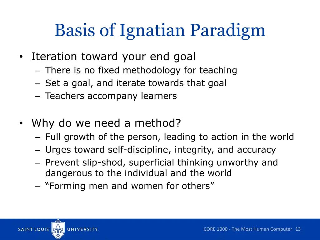 basis of ignatian paradigm