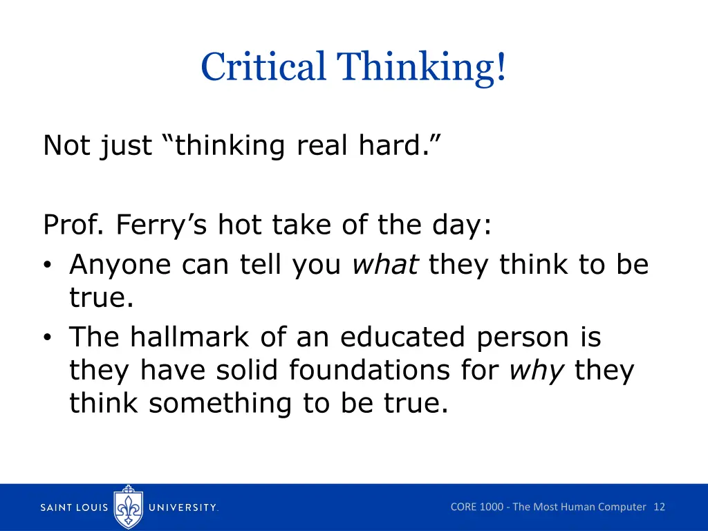 critical thinking