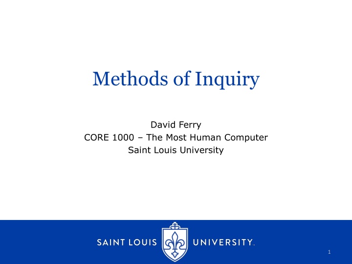 methods of inquiry