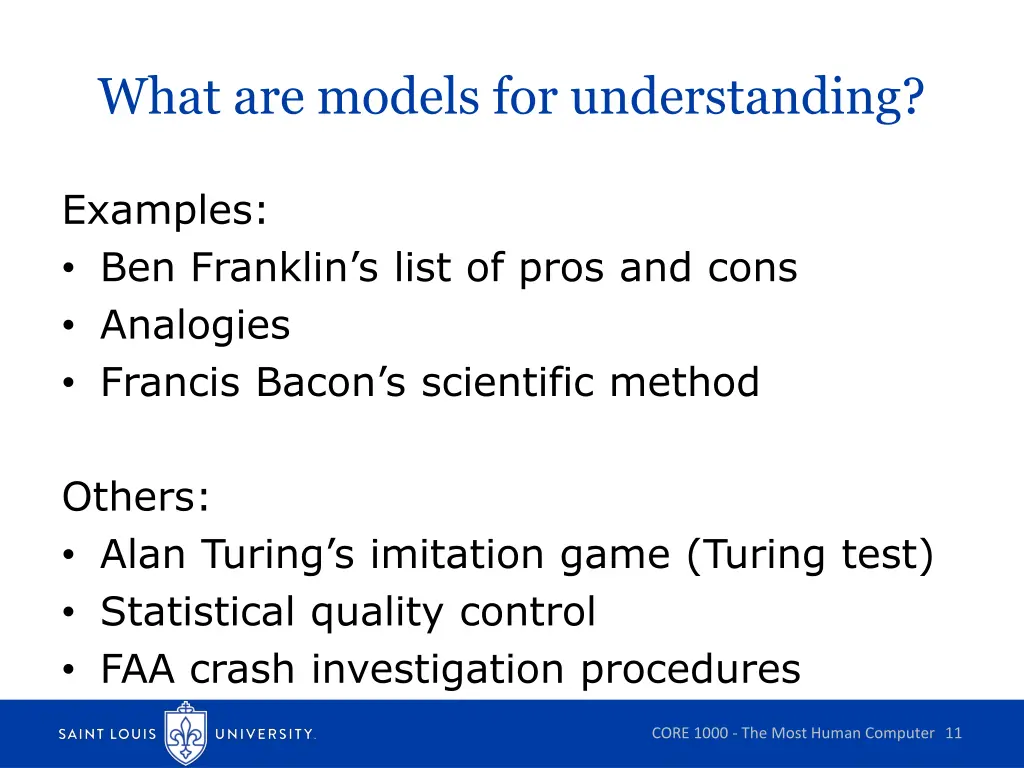 what are models for understanding