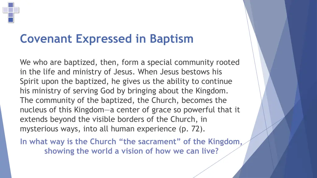 covenant expressed in baptism