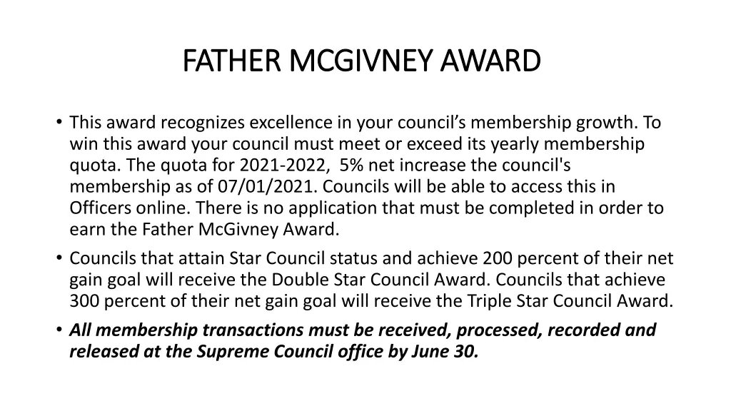 father mcgivney award father mcgivney award