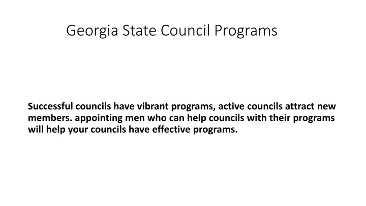 georgia state council programs