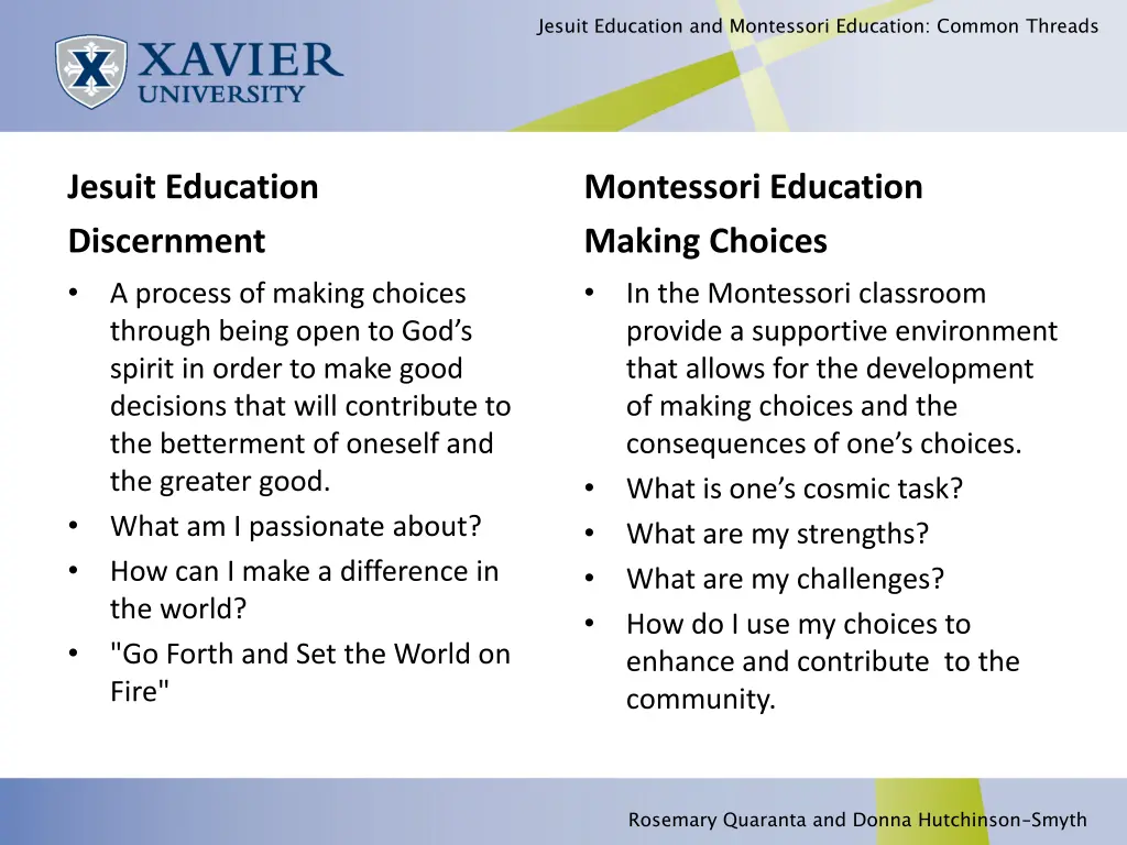 jesuit education and montessori education common 2