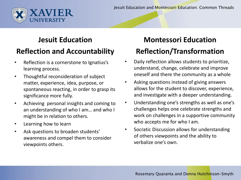 jesuit education and montessori education common 6