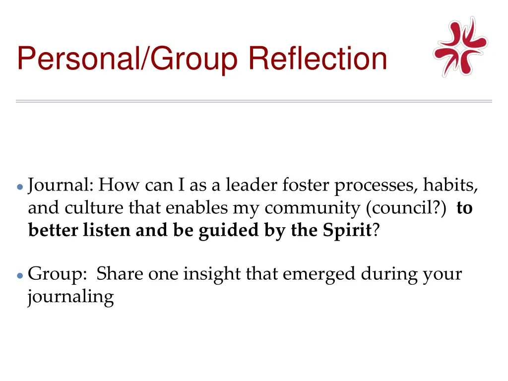 personal group reflection