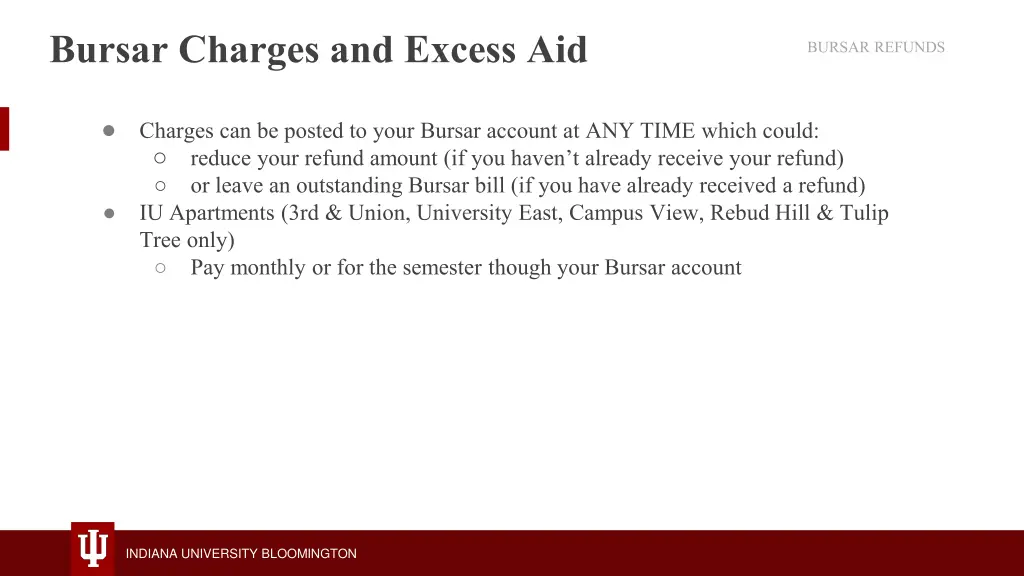 bursar charges and excess aid 1