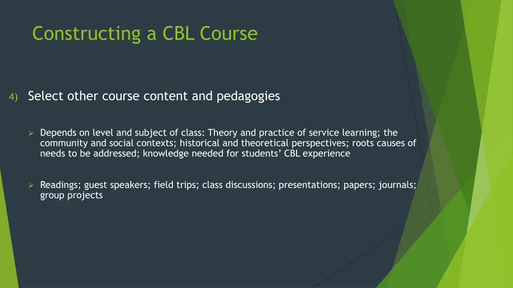 constructing a cbl course 3