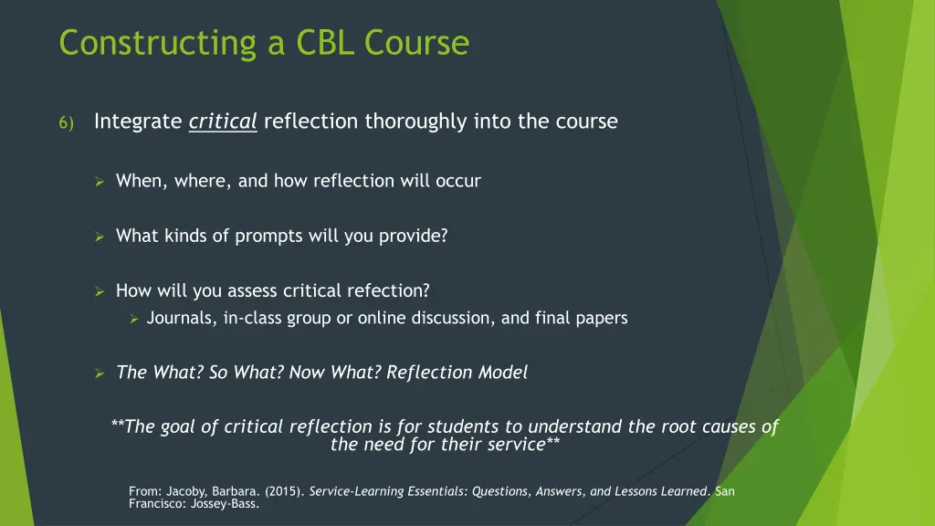 constructing a cbl course 5