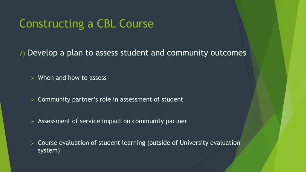 constructing a cbl course 6