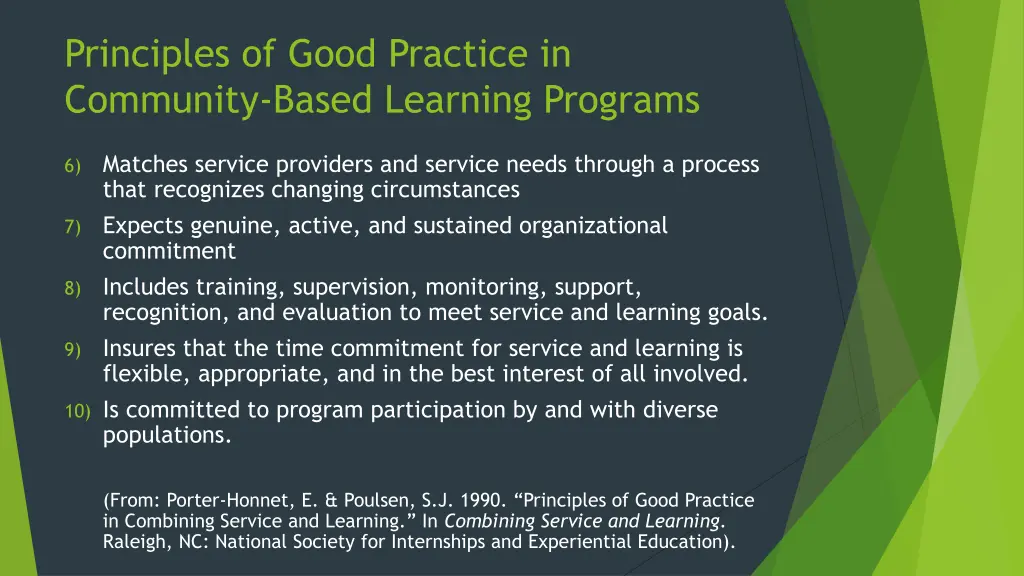 principles of good practice in community based 1