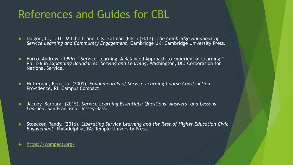 references and guides for cbl